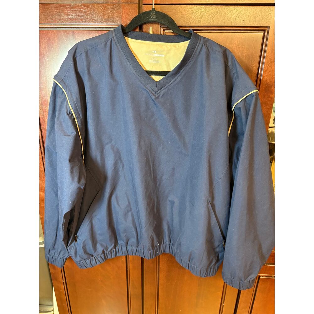 Grand Slam Golf Windbreaker with Zip-Off Sleeves Navy Size XL